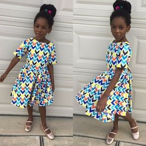 Girls African print dress